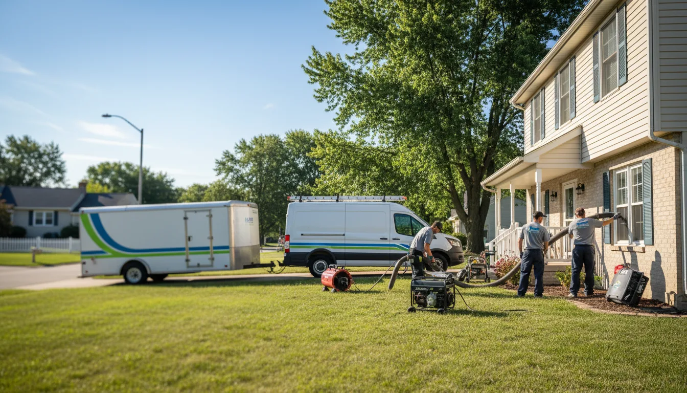 Flooded Basement Restoration And Cleanup With Repair in Lewistown, IL near me